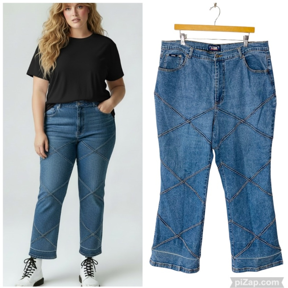 LAST CHANCE! VINTAGE Y2K HI JEANS Patchwork Seam Jeans